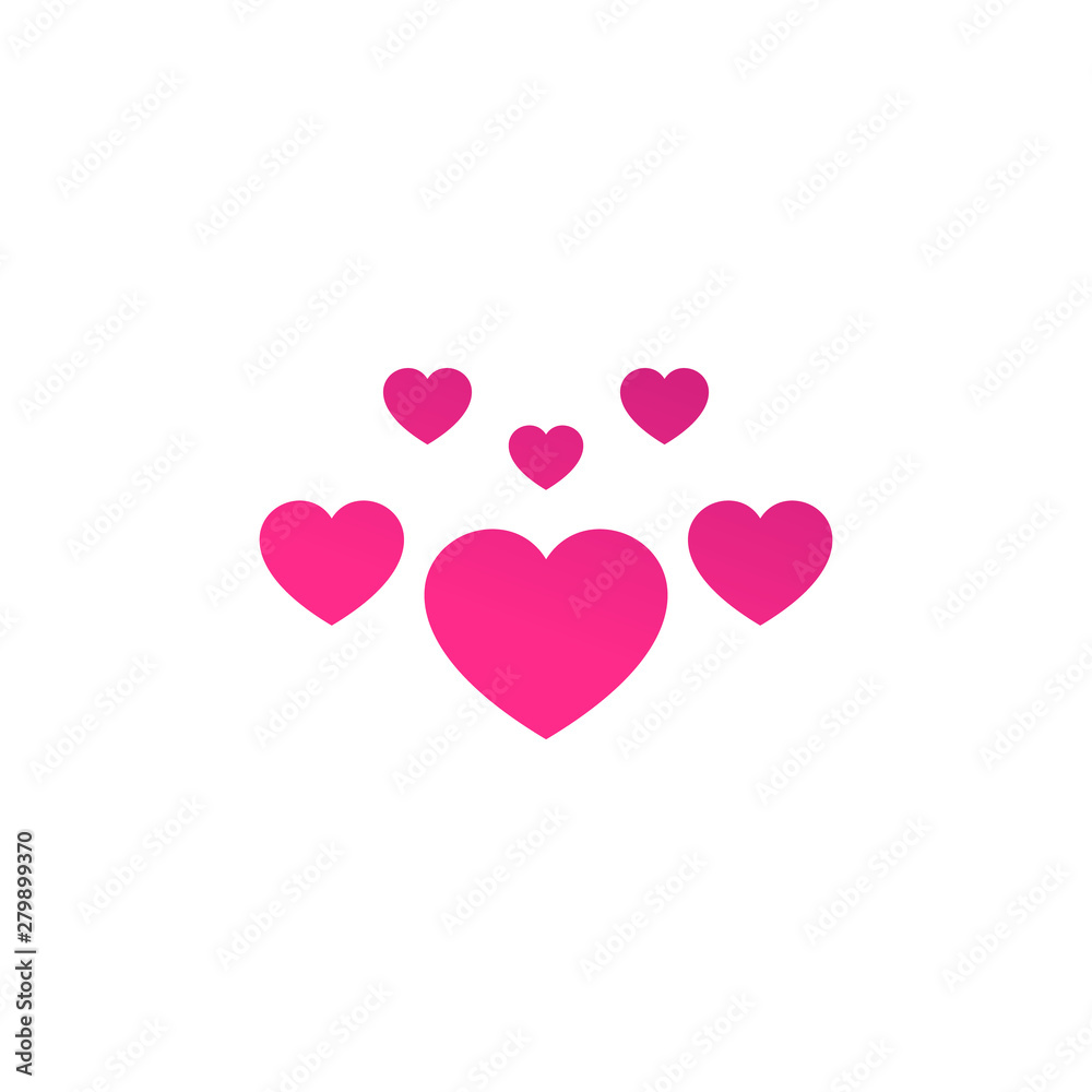Likes vector icon with hearts Likes vector icon with hearts