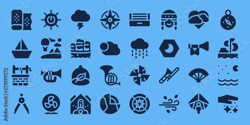 wind icon set