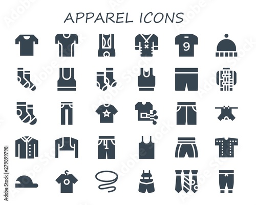 apparel icon set
