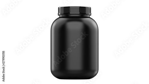 Obraz na plátně Super realistic 3d illustration sport nutrition container without label