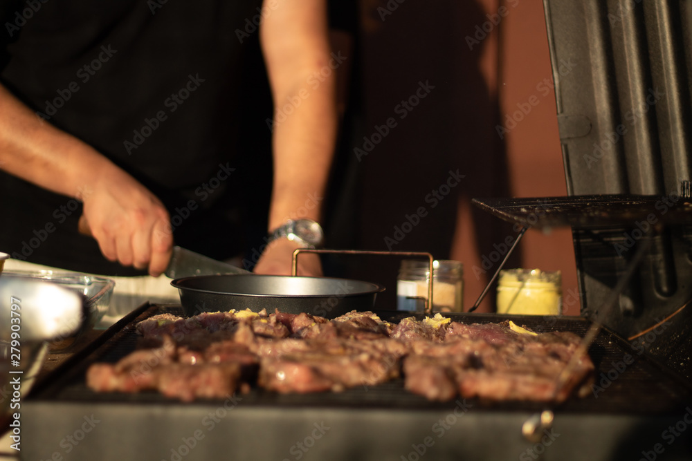 cooking on grill 3 cooking on grill 3