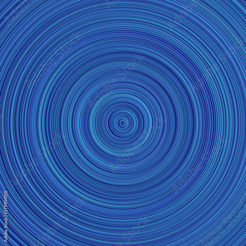 Gradient geometrical concentric circle background - abstract blue vector illustration