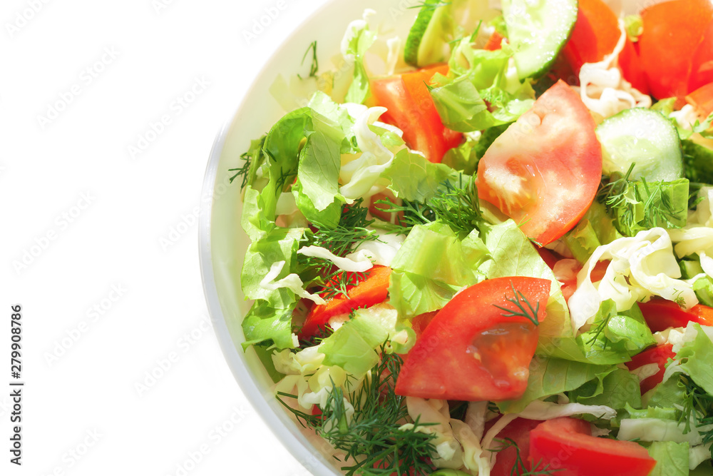 Fresh mixed vegetables salad in a bowl