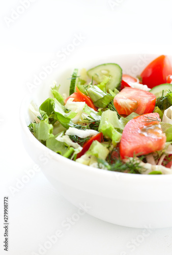 Fresh mixed vegetables salad in a bowl