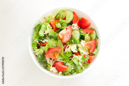 Fresh mixed vegetables salad in a bowl