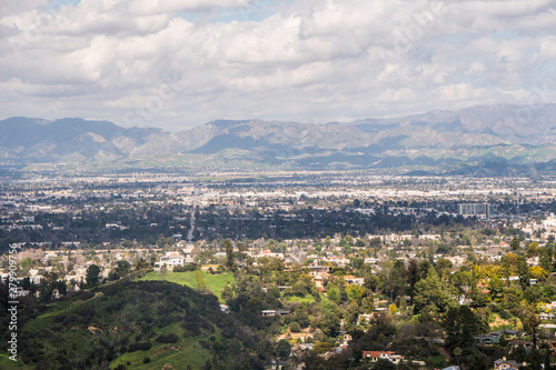 Beautiful view of Los Angeles city from Hollywood Hills and Sunset Blvd © icephotography