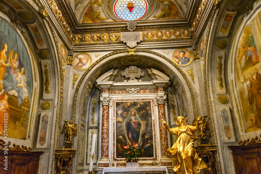Virgin Mary Shrine Collegiate Church San Gimignano Tuscany Italy