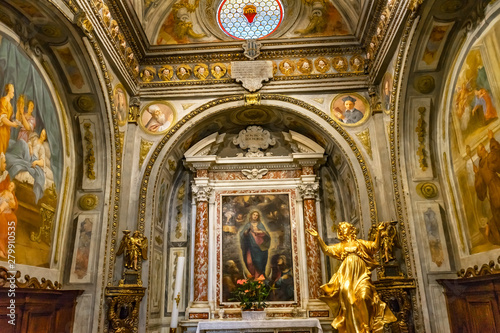 Virgin Mary Shrine Collegiate Church San Gimignano Tuscany Italy