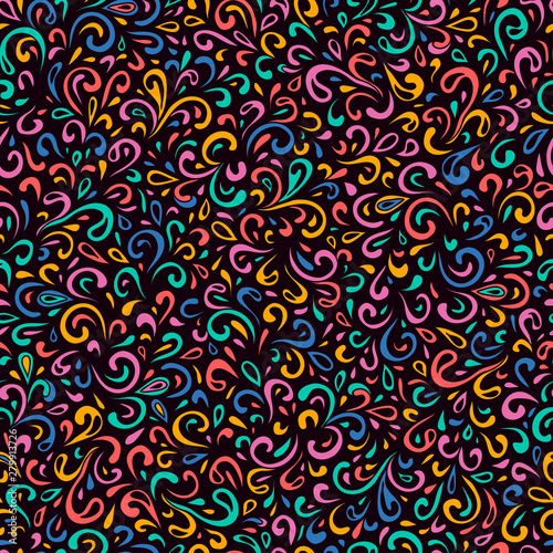 Wavy doodle seamless pattern