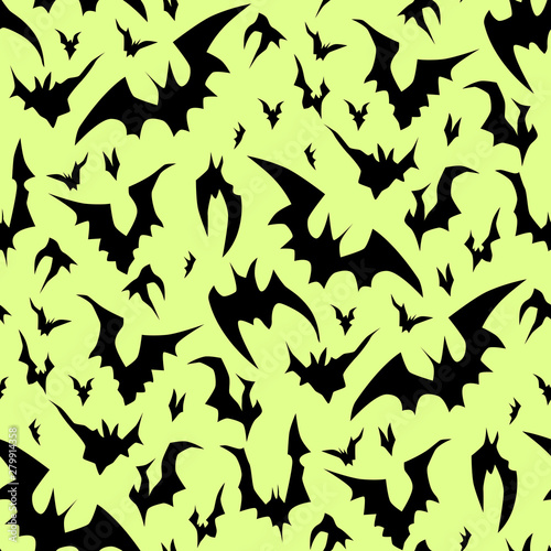 Halloween bats seamless pattern