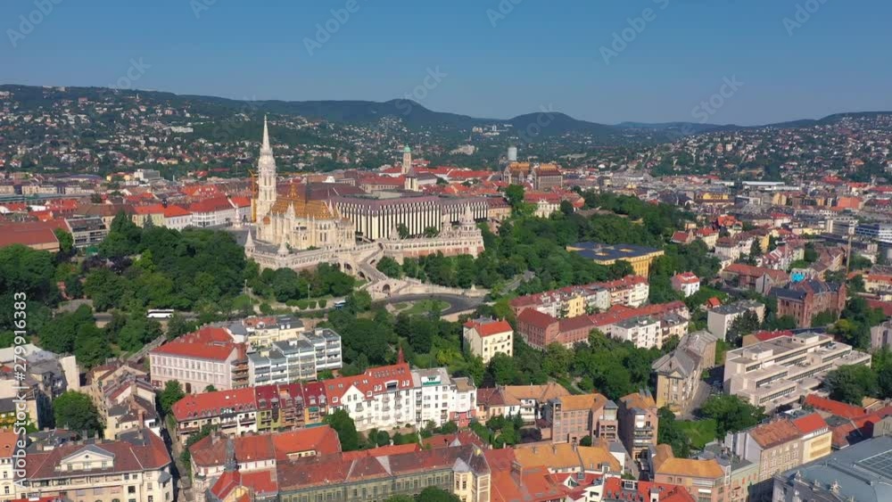 BUDAPEST, HUNGARY - MAY, 2019: Aerial drone view of Budapest city historical centre with beautiful architecture. BUDAPEST, HUNGARY - MAY, 2019: Aerial drone view of Budapest city historical centre with beautiful architecture.