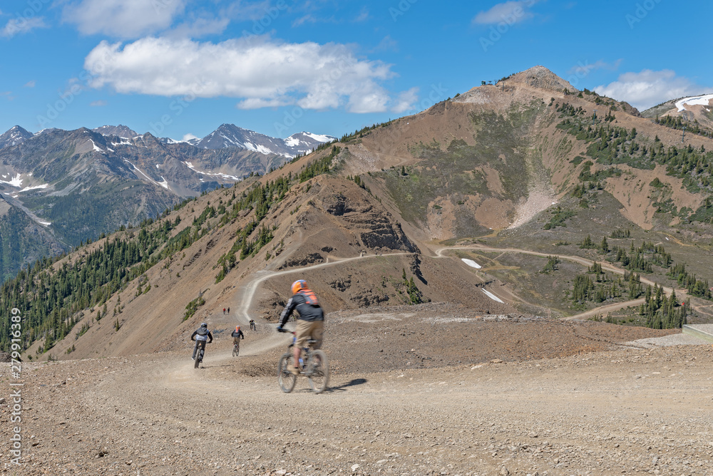 High Alpine Mountain Bike Trail at Golden, British Columbia