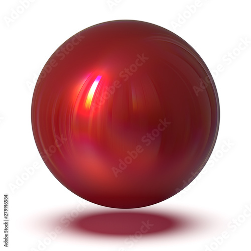 Red sphere round button basic ball circle geometric shape