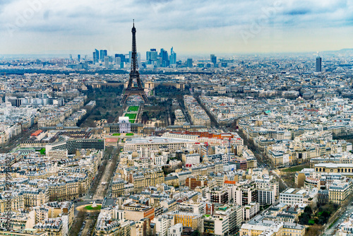 Aerial view of Paris city © EwaStudio