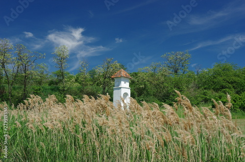 Wayside shrine (Boží muka) near South Moravian city Hustopece - Czech Republic photo