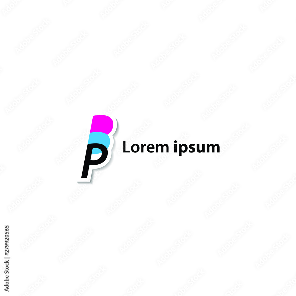 BP letter logo. Letter BP logo vector design BP letter logo. Letter BP logo vector design