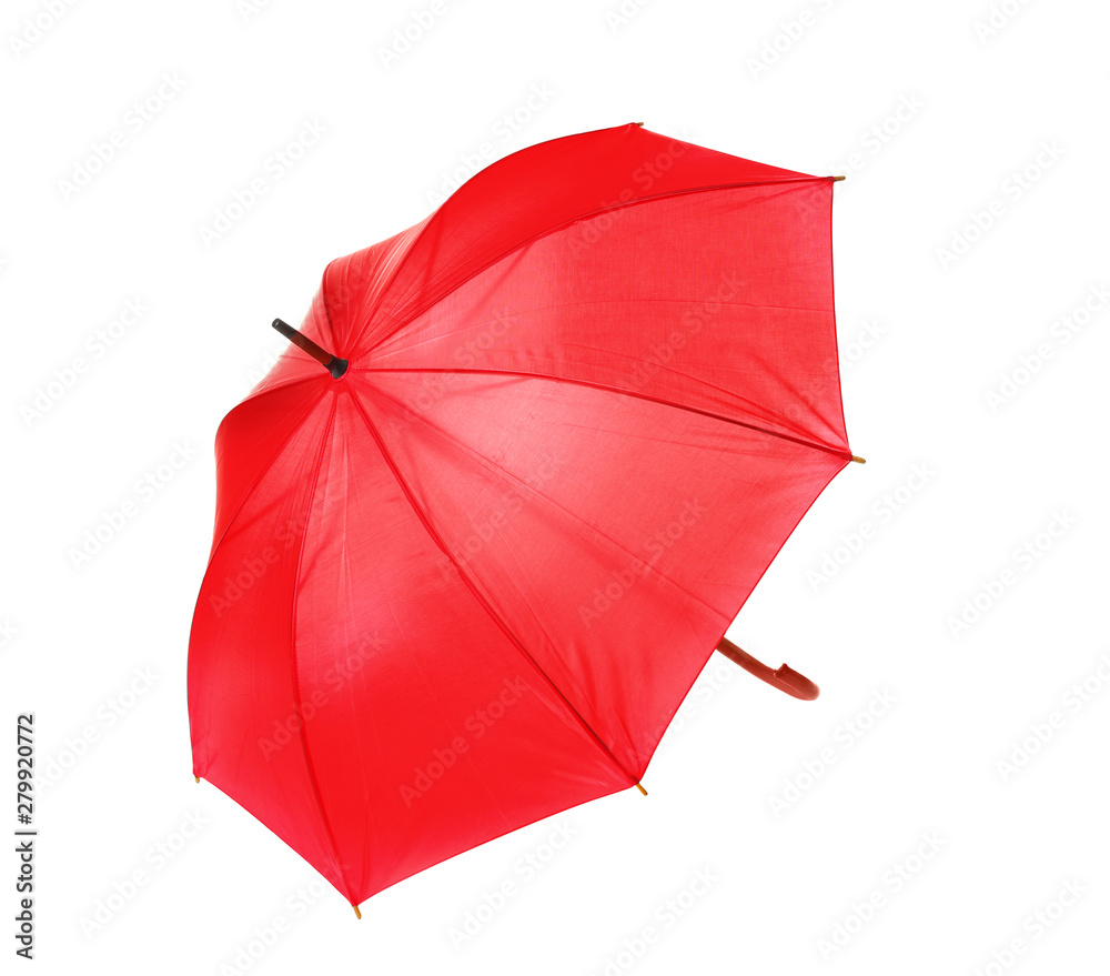 Modern opened red umbrella isolated on white Modern opened red umbrella isolated on white