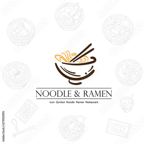 noodle ramen icon logo graphic restaurant