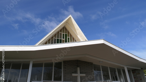 shot of religious chapel or funeral home for funeral service © NKM
