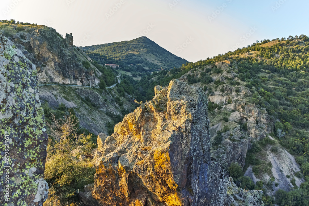 Naklejka premium Sunset view of Osogovo Mountain, North Macedonia