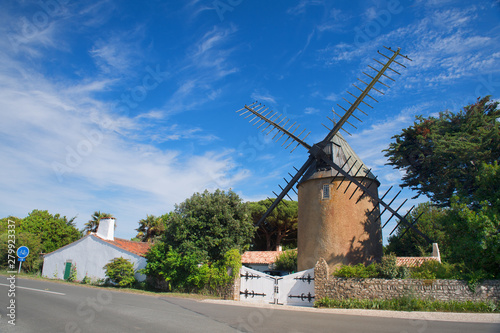 Old windmill on French island