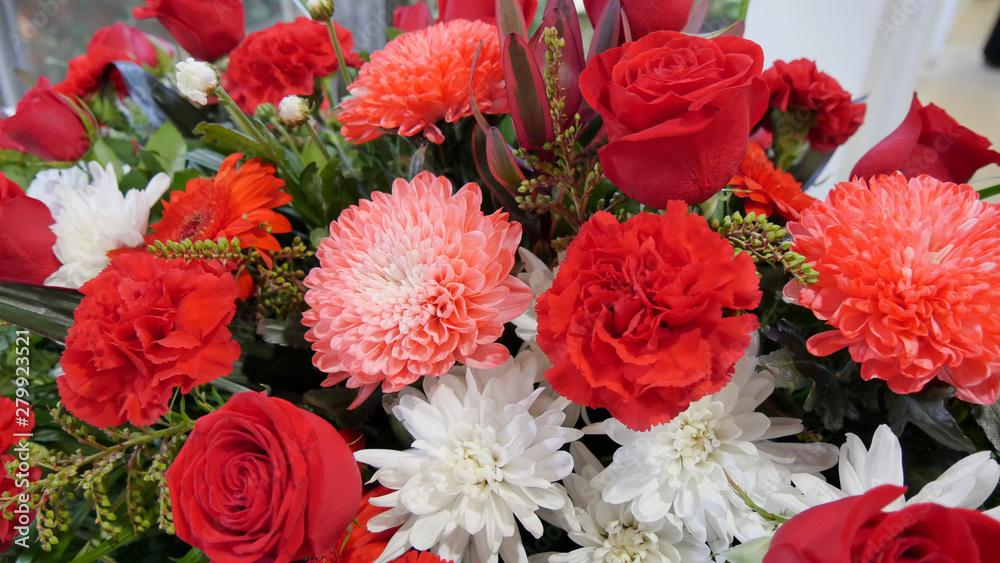 Shot of Flower and candle used for a funeral