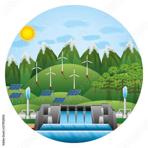 eco friendly concept flat design