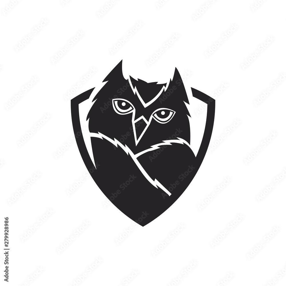 Naklejka owl bird logo icon vector template