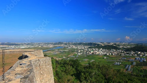 View from Katsuren Castle ruins, Uruma, Okinawa Prefecture, Japan photo