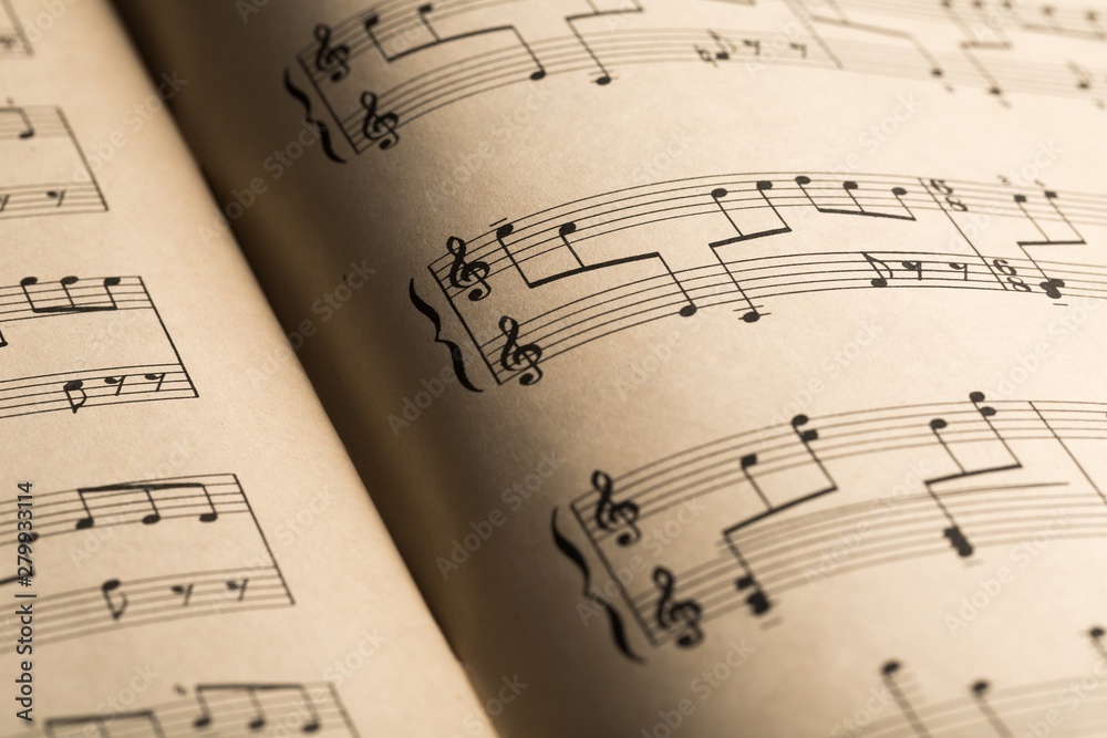 Fototapeta premium Music Book Close-Up