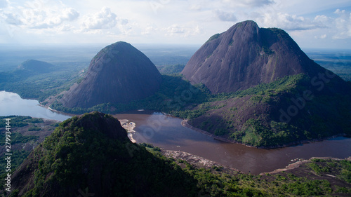 Cerros Mavicure en el Rio Inirida en Guainia-Colombia cerca a Puerto Inirida(Orinoquia Colombiana) photo