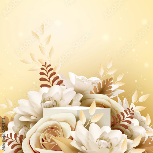 Paper rose flower decorations