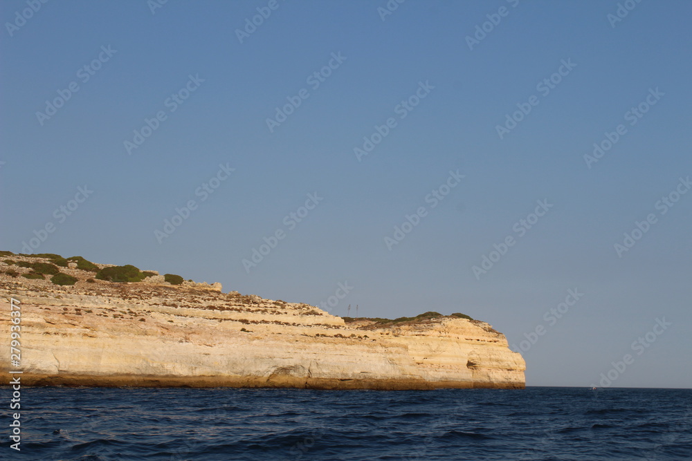 rock, sea, cave, nature, cliff, coast, landscape