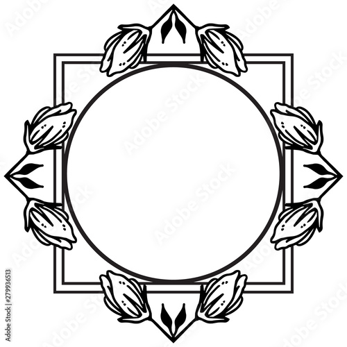 Decorative element for pattern wreath frame. Vector
