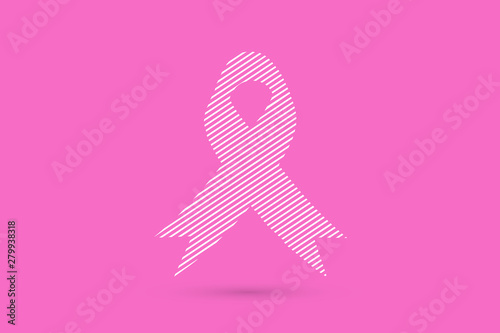 Breast cancer awareness ribbon logo vector