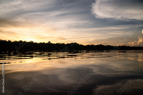 Atardecer en el rio Inirida en Puerto Inirida-Guainia_Colombia photo