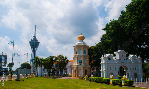 Alor Setar, Kedah, Malaysia - 8 August 2018. Balai Nobat (Musical Hall) is a tower for storing the musical instruments of "Nobat", the state of Kedah's traditional music. 