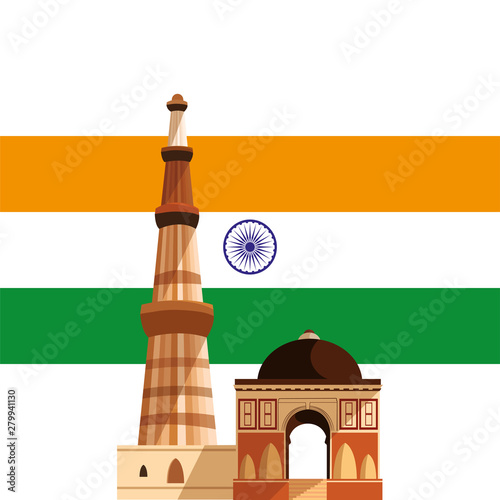india independence day flat design