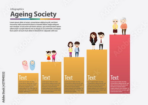 Aging Society Concept.