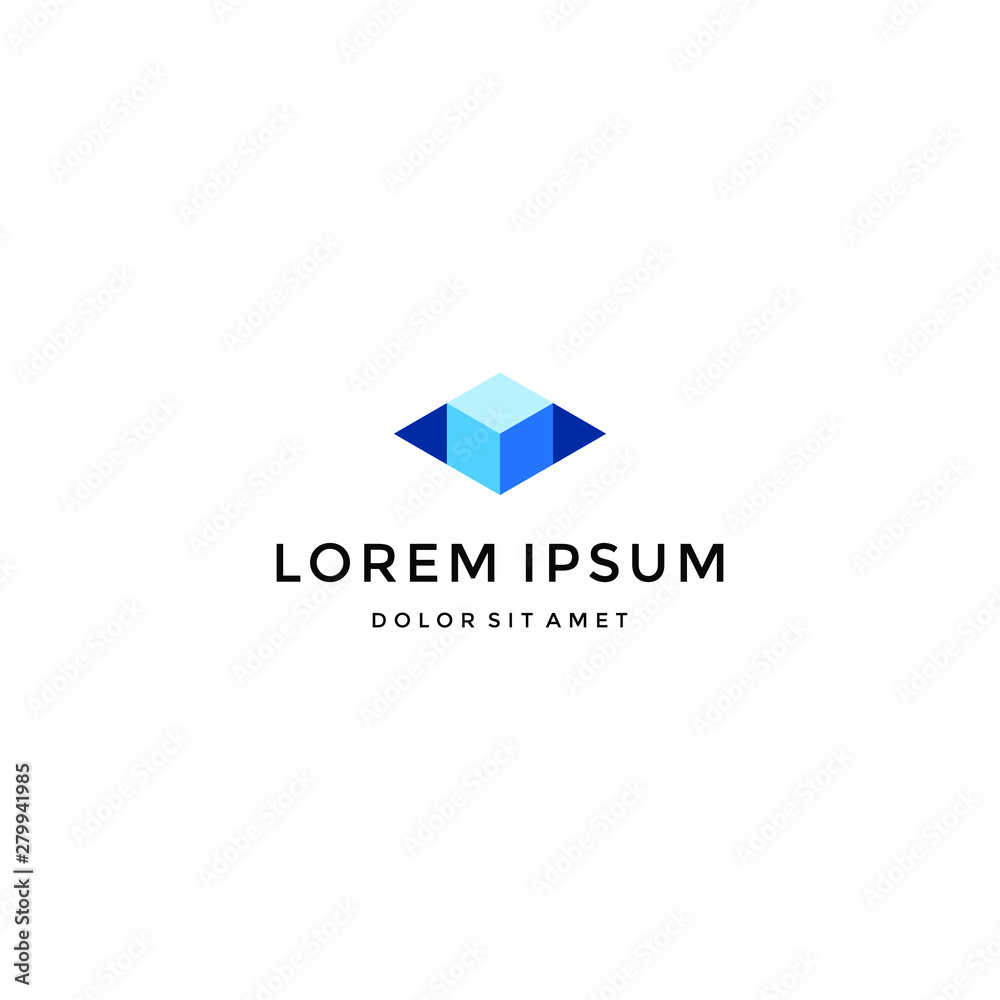 geometric cube logo geometric cube logo