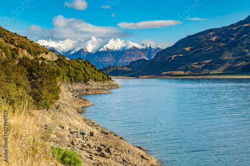 Views of mount cook and beautiful lakes in New Zealand.