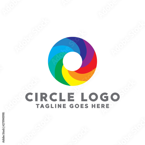 Colorful Circle Logo. Modern Forms and Abstract Colorful Circles Icons and Symbols.