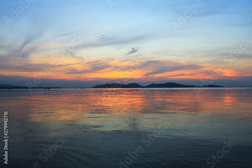 beautiful sunrise on the sea © rathchapon