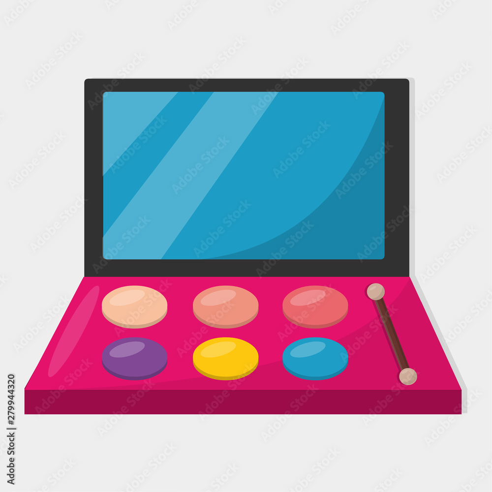 Fototapeta premium eyeshadow cosmetic isolated vector illustration