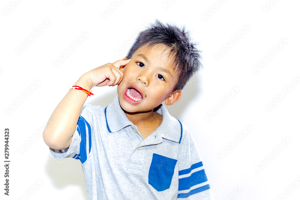 happy little asian boy in studio, fashion kids portrait white bacground. happy little asian boy in studio, fashion kids portrait white bacground.