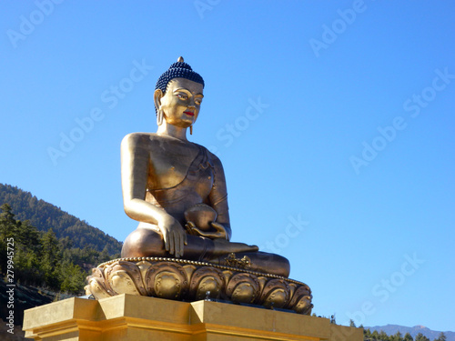 statue of lord Buddha with blue sky background