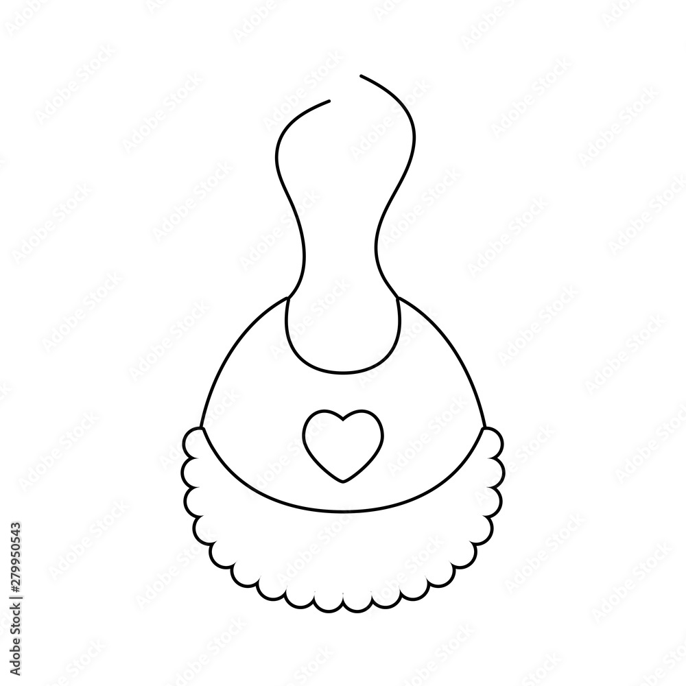 bib for baby girl and heart decoration bib for baby girl and heart decoration