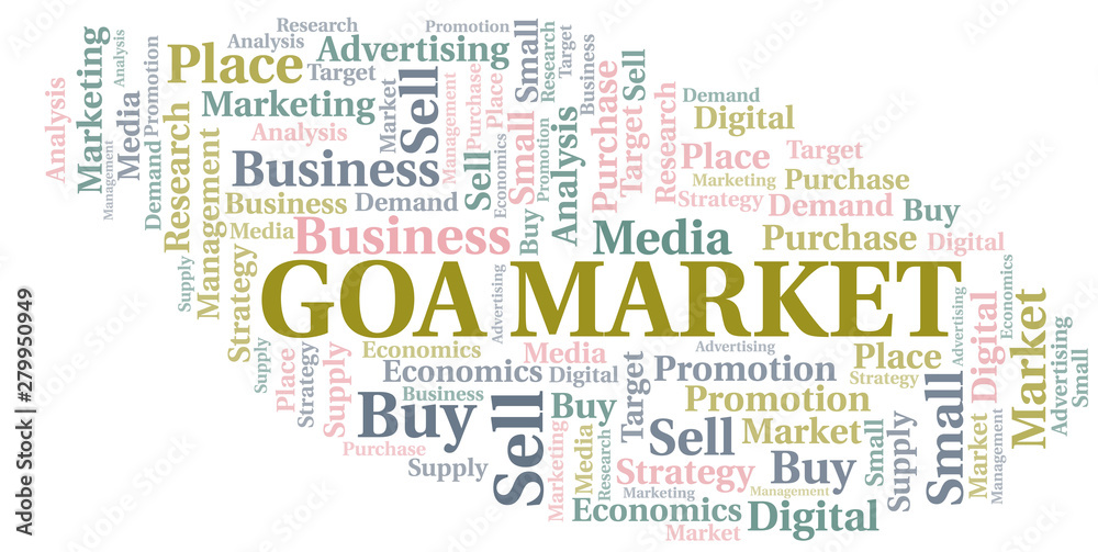 Goa Market word cloud. Vector made with text only. Goa Market word cloud. Vector made with text only.