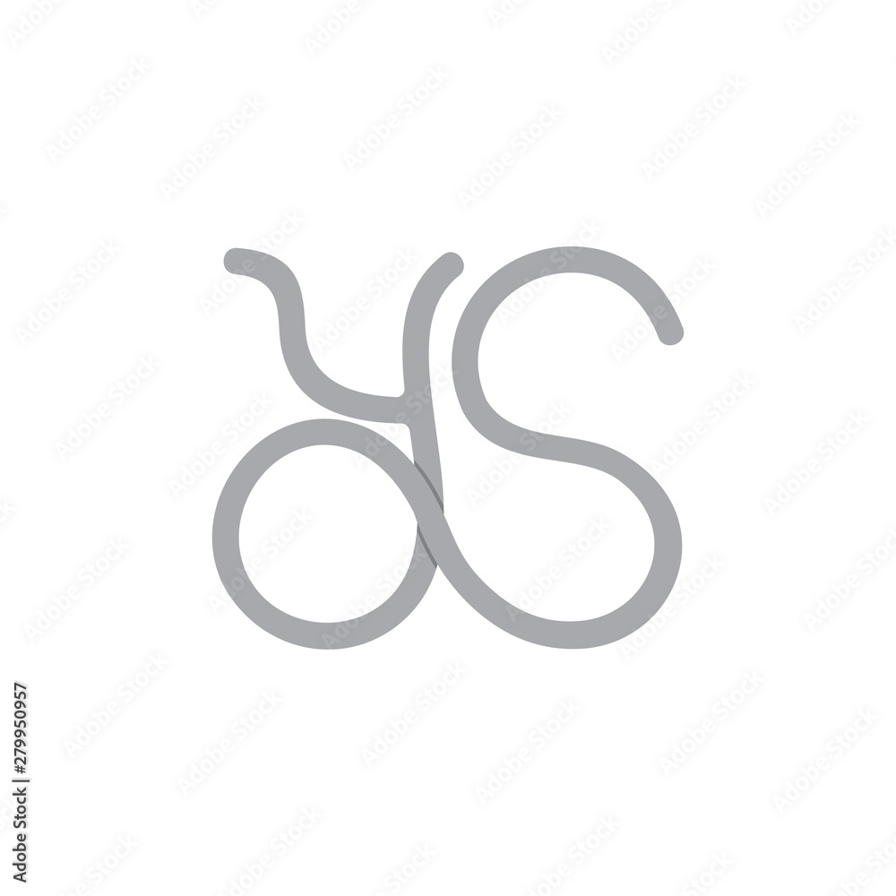 letter ys loop line design logo vector letter ys loop line design logo vector