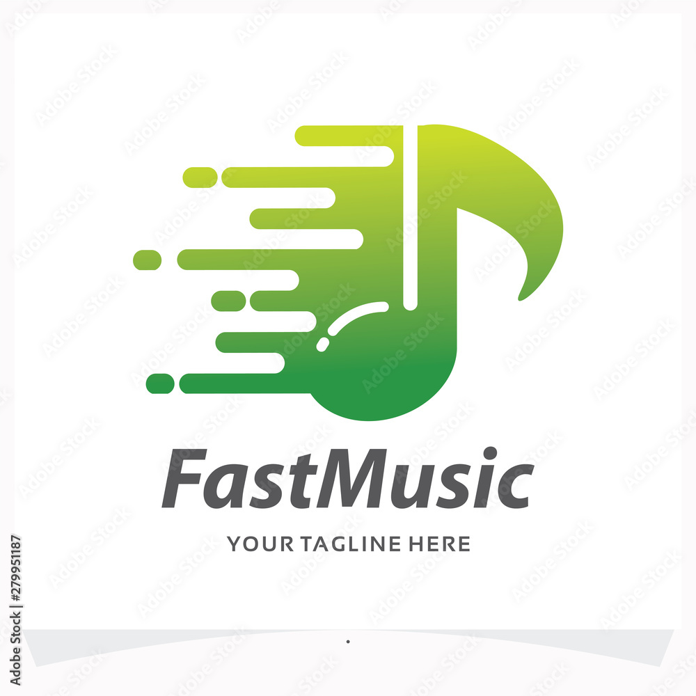Fast Music Logo Design Template Stock Vector Adobe Stock